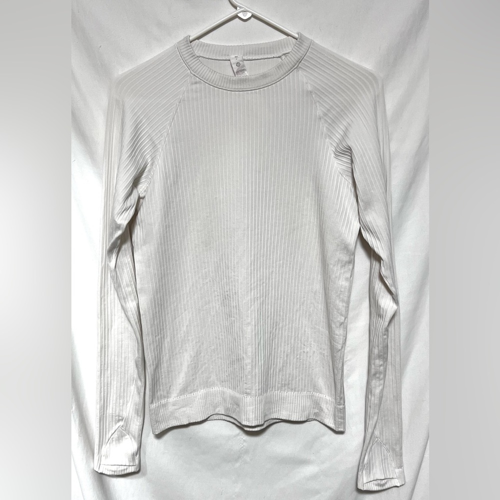 Lululemon Rest Less Crewneck Long Sleeve Pullover Running Layering Thumb Holes - Picture 6 of 12